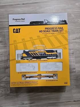87001 Diecast Masters Cat Caterpillar Progress Rail Train Set Ho No Equipment