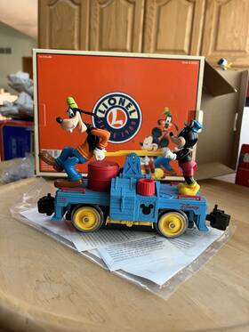 8-87216 Disney Lionel G-scale Mickey And Goofy Large Scale Handcar C7/ex