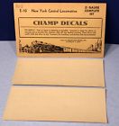 E-10 Champion Factory New York Central Locomotive Set Scale Champ Decals