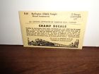 E-58 Champ Scale Burlington Cb Freight Diesel Loco Decal Set