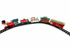 C0979 Eztec North Pole Christmas Train Set G Gauge 33pcs With Lights Missing Remote
