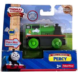 Fisher-price 746775300678 New Thomas And Friends Green Wooden Railway Roll Whistle Percy