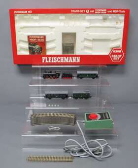 6368 Fleischmann Ho Scale Steam Passenger Starter Set Ex/box