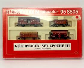 95-8805 Fleischmann N Scale 95 8005 Freight Set 4 Cars Original Box