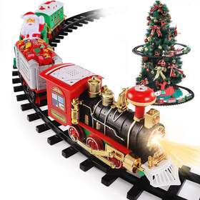 Gpct3736 Global Phoenix Msettoy Mc Electric Train Set Kid Toy Xmas Steam Kit Tree Surround Track Battery