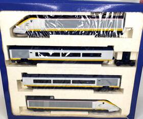 R.665 Hornby Oo Railways Eurostar Train Set Locomotive Passenger Cars Ho