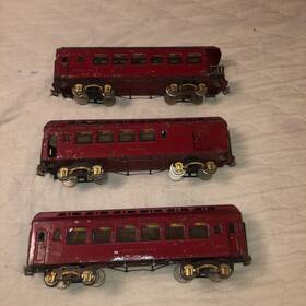 692r Ives Vintage Prewar Standard Gauge Passenger Set 187 188 189 Pick Ups Journaled