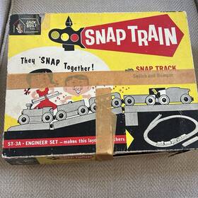 Jack Built St-3a Vintage Snap Wooden Train Track Engineer Set 21 Piece Complete