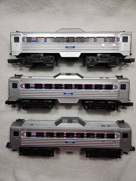 K-line 040369019350 K-line K-1935 Amtrak 3 Car Budd Diesel Rdc O/o27 Gauge Passenger Set Lnib Video