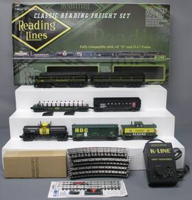 1720 K-line Classic Reading O Gauge Diesel Locomotive Freight Train Set Ln/box