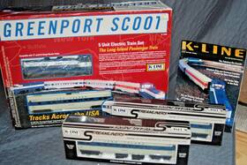 K-1730 K-line Greenport Scoot Lirr Passenger Set 1997 With Two Car Add-on