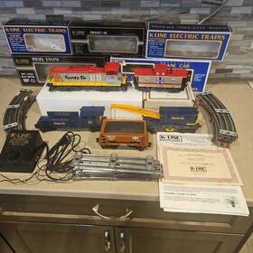 K1718vv K-line Vtg 1996 O/o27 Ltd. Ed. Santa Fe Freight Train Set With Dual Motor Mp-15