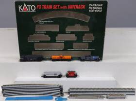 106-0002 Kato Canadian National F3 N Gauge Diesel Starter Train Set Ex/box