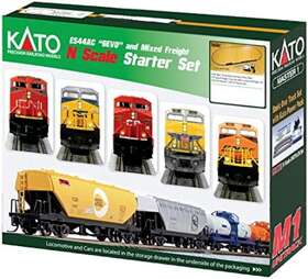106-0024 Kato 1060024 N Scale Es44 Bnsf Loco 6 Cars Track Power Starter Set