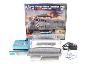 106-0037 Kato N Gauge Chicago Metra F40ph Diesel Passenger Train Set Ln/box
