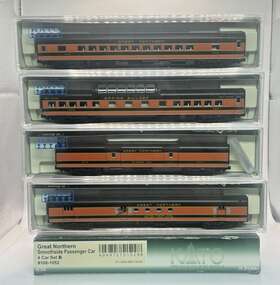 106-1052 Kato N Scale #106-1052 Smoothside Passenger Car Set B Inch Great Northern 4