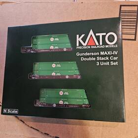 106-6177 Kato 1066177 N Gunderson Maxi Iv Bnsf 3 Unit Well Car Set