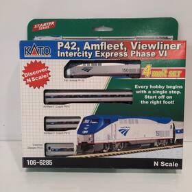 Kato 949727052946 N Scale Amtrak Intercity Express Set Amfleet Viewliner P42 106-6285