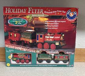 92828 Learning Curve 2002 Holiday Flyer Battery Powered Train Lionel System Inch Around-the-tree Set