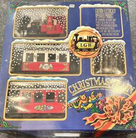 20540us Lgb 20540 Christmas Set With Santa And Orig Box G Scale Track Transformer