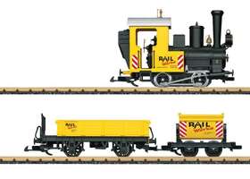 0-4-0t Lgb Of America 72503 America-railworks Work Train Starter Set - Standard Dc Gondola