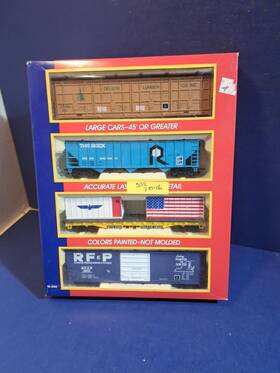 Life-like 077071084048 Trains Ho Scale Deluxe Freight Cars 4-pack 8404 Selling As Used