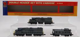 Life Like 7628 39162 N Scale Csx Gp38 Locomotive Dummy Unit And Caboose Ln/box