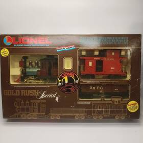 8-81000 Lionel 023922810007 Gold Rush Special G Gauge Steam Freight Train - Incomplete