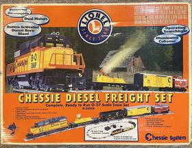 6-31915 Lionel 023924319157 Chessie Gp-38 O Gauge Diesel Freight Train Set Tested - Excellent