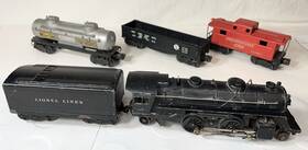 Lionel 1431w Early Postwar Set 1654 Steam Engine And 3 Freight Cars/tested/works