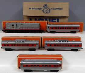 1562w Lionel Vintage Postwar Inch O Gauge Red Strip Passenger Set 1955 /box