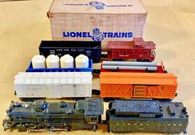 1583ws Lionel No. 027 Freight Train Set In Original Box 1957