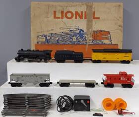 19350-500 Lionel Vintage O Uncatalogued Steam Freight Set With Helicopter Recon