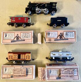 245e Lionel Prewar No. Inch O Gauge Freight Train Set In Original Boxes Box