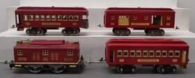 Lionel 360e Vintage Std Gauge Red And Cream Electric Pass. Set 8e 332 337 338