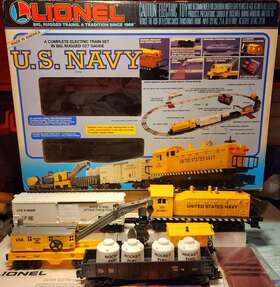 6-11745 Lionel O Scale Us Navy Diesel Freight Train With Box New Partial Set 1994