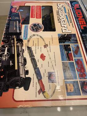 6-11746 Lionel 1992 Seaboard Freight O27 Train Set Diecast Steam Engine And 5 Cars