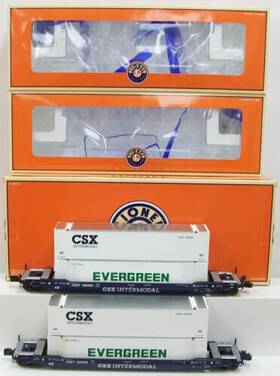 6-21894 Lionel Csx Husky Stack Cars Set Of 2 Ex/box