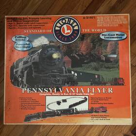 6-21971 Lionel Pennsylvania Flyer O27 Train Set. Tested Very Good Condition #6-21971