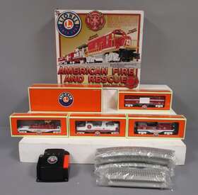 6-30108 Lionel O Gauge American Fire And Rescue Diesel Train Set Ex/box