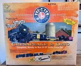 6-31904 Lionel Chesapeake And Ohio O-27 Train Set -31918 Puffy Smoke Whistle Bell