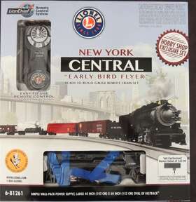 6-81261 Lionel New O Gauge N. Y. Central Inch Early Bird Flyer Remote Control Freight Set