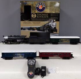 6-81395 Lionel O Gauge Thomas Kinkade Christmas Lionchief Steam Train Set Ex/box