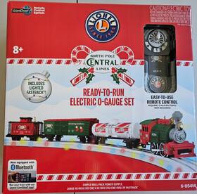 6-85414 Lionel North Pole Central Lines Christmas O-gauge Train Set Lionchief