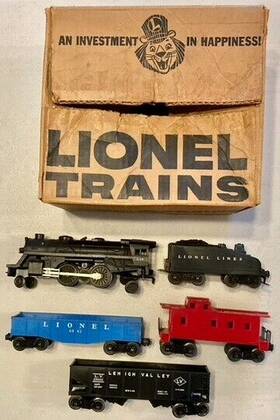 6-p-4805 Lionel No. X-612 Inch Steam Freight Train Set In Original Box