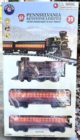 7-11974 Lionel Pennsylvania Keystone Unlimited Train Set Ready To Play In Box. Tested