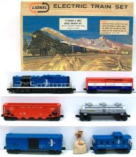 932-2762 Lionel 12800 Boston &maine Postwar O/027 Train Set /original Box