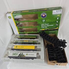 Lp-75674 Lionel John Deere Battery Operated Diesel Train Set 711982 - Not Complete