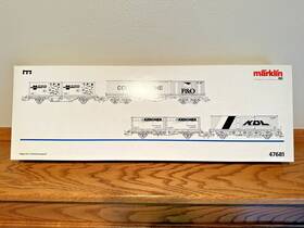 M Rklin 001883476810 Ho 47681 Container Transport Four Car Set With Original Box M Rklin 001883476810 Ho 47681 Container Transport Four Car Set With Original Box