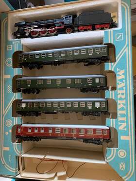 29464 M Rklin 3188 Ho Train Set Vintage In Box West Germany With Extras